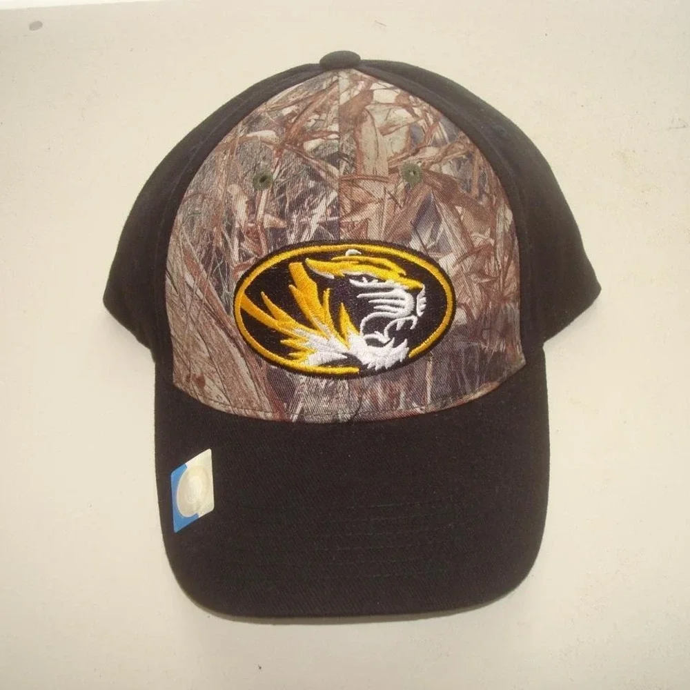 MISSOURI CAMO TIGERS HAT‎ CAP VINTAGE Y2K 00S E5